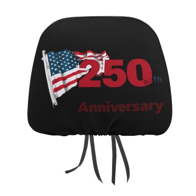 250th Years Anniversary U.S. Car Headrest Covers Universal Fit Seat Head Rest Protector Auto Interior Accessories