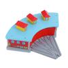 JCRBILW Train Station Garage Toy Expandable Parking Garage Railway Building Scene Layout Pretend Track Accessory Train Shed House Handpainted in view 1