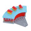 harayaa Train Station Garage Toy Train Shed House Train Track Accessories Railway Layout Prop Made of MDF and pp Material Suitable for Childrens Indoor view 1