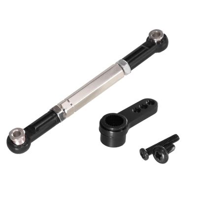 RC Cars Parts For MJX For HYPER GO H12Y H12Y 1/12 Metal Servo Rod Servo Arm Remote Control Car Parts Upgrade(Black)
