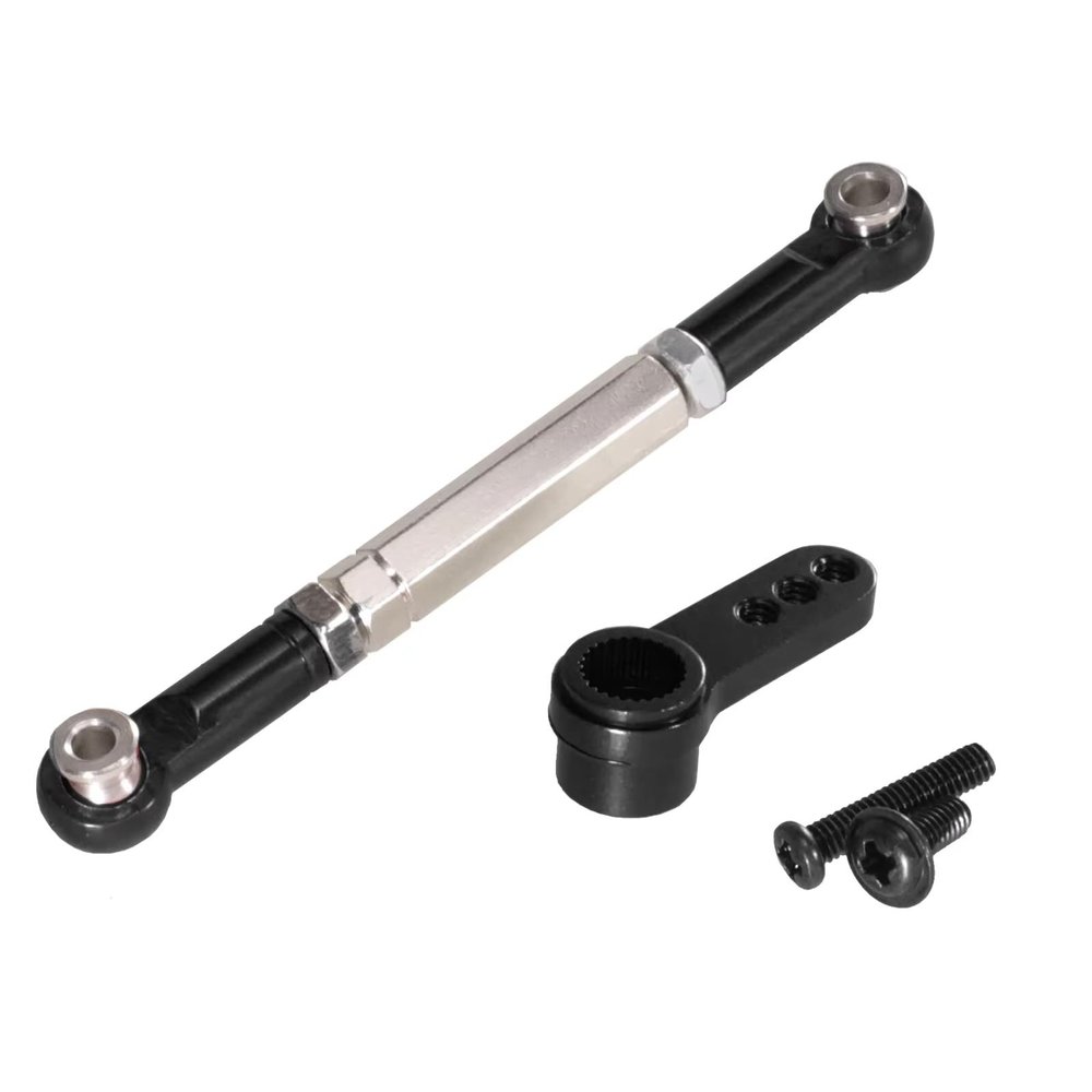 RC Cars Parts For MJX For HYPER GO H12Y H12Y 1/12 Metal Servo Rod Servo Arm Remote Control Car Parts Upgrade(Black)