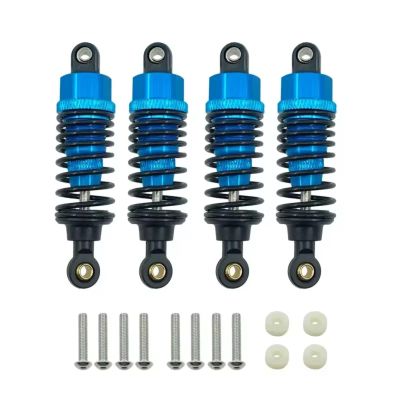 RC Automobiles Parts For Tamiya For TT-02 TT-02d M-05 M-06 1/10 Metal Aluminum Alloy 60mm Shock Absorbers Damper Set RC Car Upgrade Parts(Blue)