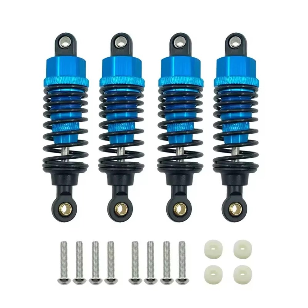 RC Automobiles Parts For Tamiya For TT-02 TT-02d M-05 M-06 1/10 Metal Aluminum Alloy 60mm Shock Absorbers Damper Set RC Car Upgrade Parts(Blue)