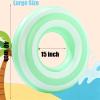 2 Pack Pool Floats for Adults Pool Swim Tubes Rings(35 inch) -Big Inflatable Pool Floaties Beach Swimming Rings for Adults Raft Floaties Summer Water Fun (Blue-Green) view 2