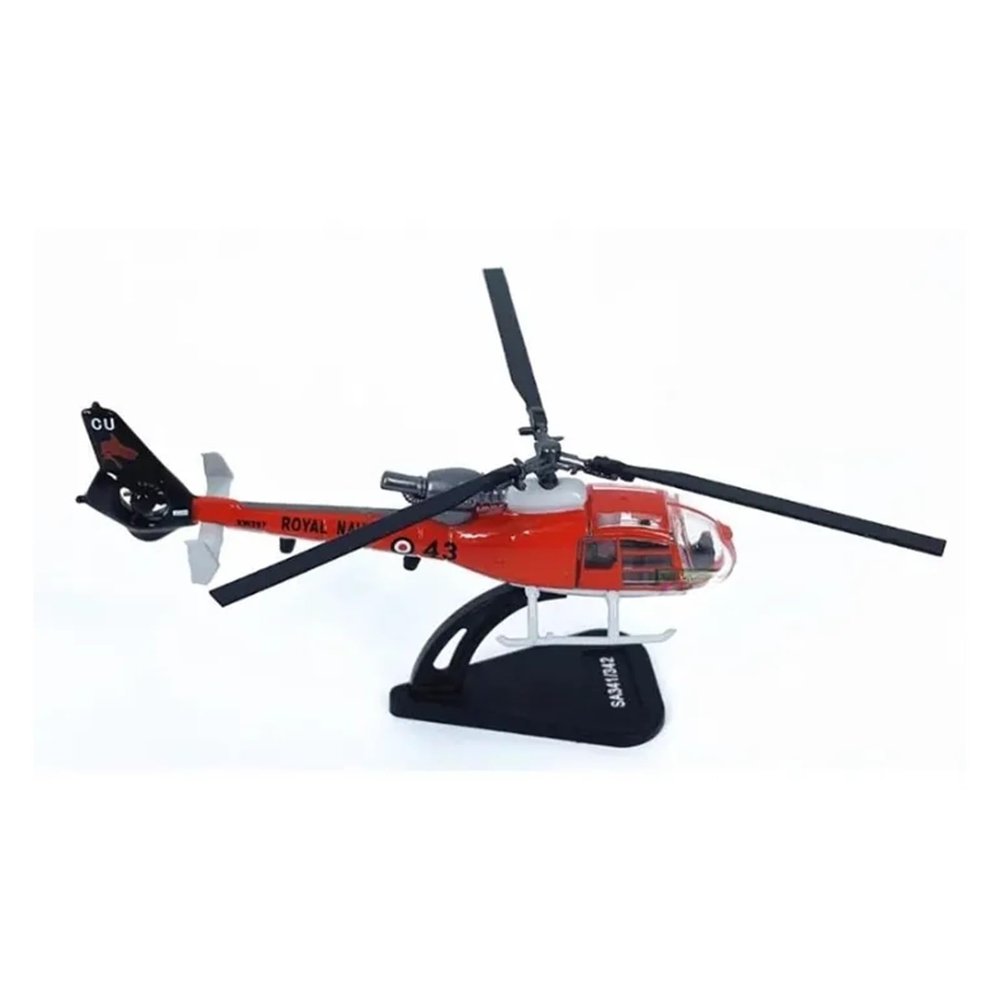 OQMAZO 1/100 for SA341 Gazelle Helicopter Alloy Aircraft Model Red Rare Airplane Party Display Scale Metal Airplane