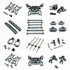COMODO Metal Swing Arm Steering Cup Hub Carrier Link Rod Shock Tower Drive Shaft Set Compatible with 1/10 10208 V1 V2 RC Car(Gray) view 1