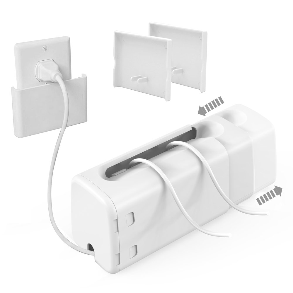Babylush 1 Pack Baby Proof Power Strip Cover Box and 2 Pack Outlet Plug Covers
