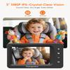 Baby Car Camera USB with No.1 Clarity , 5'' HD 1080P IPS Baby Car Monitor with 3X Zoom, Backseat/Carseat/Rear Seat Camera With Ultra Night Vision, Easy No-Damage Install, S100P(5inch Black) view 3