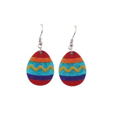 Cartoon Rabbit Easter Egg Earrings and Earrings