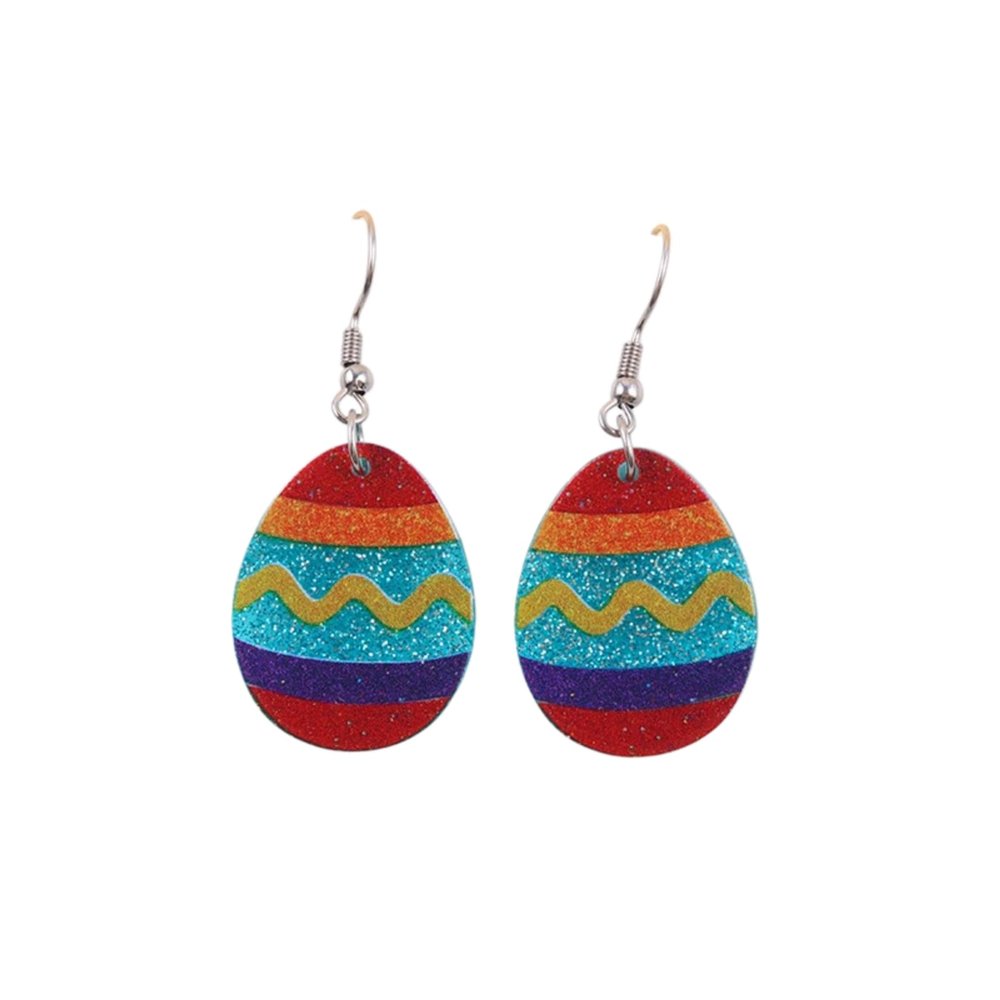 Cartoon Rabbit Easter Egg Earrings and Earrings