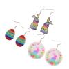 Cartoon Rabbit Easter Egg Earrings and Earrings view 2