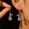 Cartoon Rabbit Easter Egg Earrings and Earrings view 4