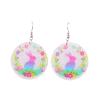 Cartoon Rabbit Easter Egg Earrings and Earrings view 1