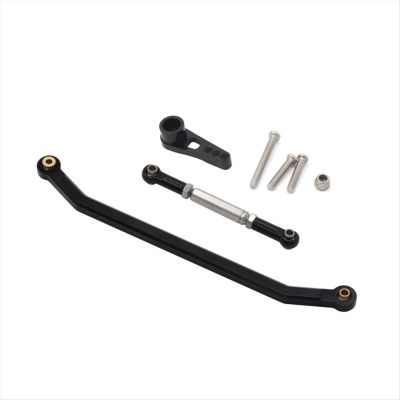 AQWBTYD Compatible with MN128 1/12 RC Car Upgrade Part Black Aluminum Alloy Stronger Steering Link Rod Kit RC Assortment
