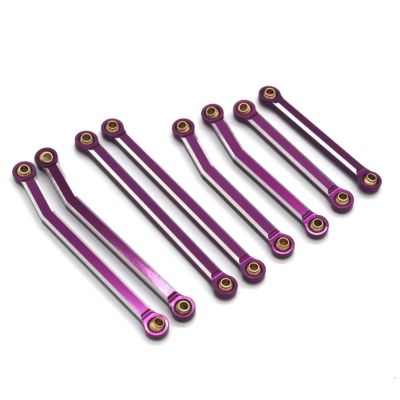 DIQYRS RC Parts Compatible with JJRC C8801 C8808 C8809 AX8560 for TRX4M 1/18 RC Car Upgrade Accessories Parts Metal 8 Pull Rods(Purple)