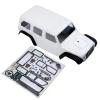 1/24 RC Crawler Body,132.5mm Wheelbase Jeep Wrangler Shell Soft Shell, for AXIAL SCX24 1/24 RC car Shell Modification Parts Upgrade (White, with Stickers) view 3