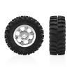 0.7 Inch RC Crawler Tires and Wheels Set 3614mm for 1/30 Scale Axial SCX30 (Silver) view 4