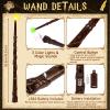 CaptainWiz Light Up Wizard Wand with Color Lights & Sounds - 10 Pack Illuminating Magic Witch Sorcerer Toy Wand Set for Kids Cosplay Birthday Party Favors, Brown view 3