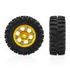 0.7 Inch RC Crawler Tires and Wheels Set 3614mm for 1/30 Scale Axial SCX30 (Gold) view 4