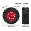 0.7 Inch RC Crawler Tires and Wheels Set 3614mm for 1/30 Scale Axial SCX30 (Red) view 2