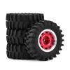 0.7 Inch RC Crawler Tires and Wheels Set 3614mm for 1/30 Scale Axial SCX30 (Red) view 4