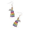 Cartoon Rabbit Easter Egg Earrings and Earrings view 3
