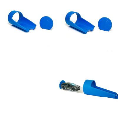 2-Pack SolaceCraft Track Connector Compatible with Air Toobz Tubes & Compatible with Hot Wheels Tracks, Snap-On Booster Included,Expands Track Layouts, Enhances Speed & Creative Play
