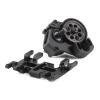 21% Overdrive MR24 Billet Transmission with Delrin Skid Plate for SCX24 Custom Build Brushless 1/24 RC Crawler Comp Rigs (Black) view 3