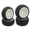 FLMLF Wasteland Tires Front and Rear Tire Assembly for 1/5 HPI Baja ROVAN KM 5B Rc Car Parts (White) view 1