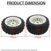 FLMLF Wasteland Tires Front and Rear Tire Assembly for 1/5 HPI Baja ROVAN KM 5B Rc Car Parts (White) view 2