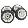 FLMLF Wasteland Tires Front and Rear Tire Assembly for 1/5 HPI Baja ROVAN KM 5B Rc Car Parts (White) view 4