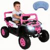 12V Kids Ride On Car with Remote Control and Swing Function, Pink view 1