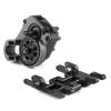 21% Overdrive MR24 Billet Transmission with Delrin Skid Plate for SCX24 Custom Build Brushless 1/24 RC Crawler Comp Rigs (Gray) view 3