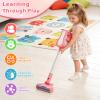 Essovee Kids Vacuum Toy, 4 in 1 Toddler Vacuum Cleaner, Role Play STEM Educational for Girl Boy 3 4 Year Old(Pink) view 2