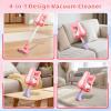 Essovee Kids Vacuum Toy, 4 in 1 Toddler Vacuum Cleaner, Role Play STEM Educational for Girl Boy 3 4 Year Old(Pink) view 4