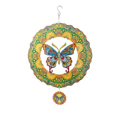 Metal Butterfly Wind Spinners Outdoor Rustic Outdoor Metal Art Decor