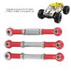 3Pcs Aluminum Alloy Front Steering Linkage Rods, CNC - Machined Steering Rod for FS 53633/51805 / 51806 1/10 RC Car, Anodized Upgrade Replacement with Precision Fit (538057R red) view 3