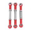 3Pcs Aluminum Alloy Front Steering Linkage Rods, CNC - Machined Steering Rod for FS 53633/51805 / 51806 1/10 RC Car, Anodized Upgrade Replacement with Precision Fit (538057R red) view 4
