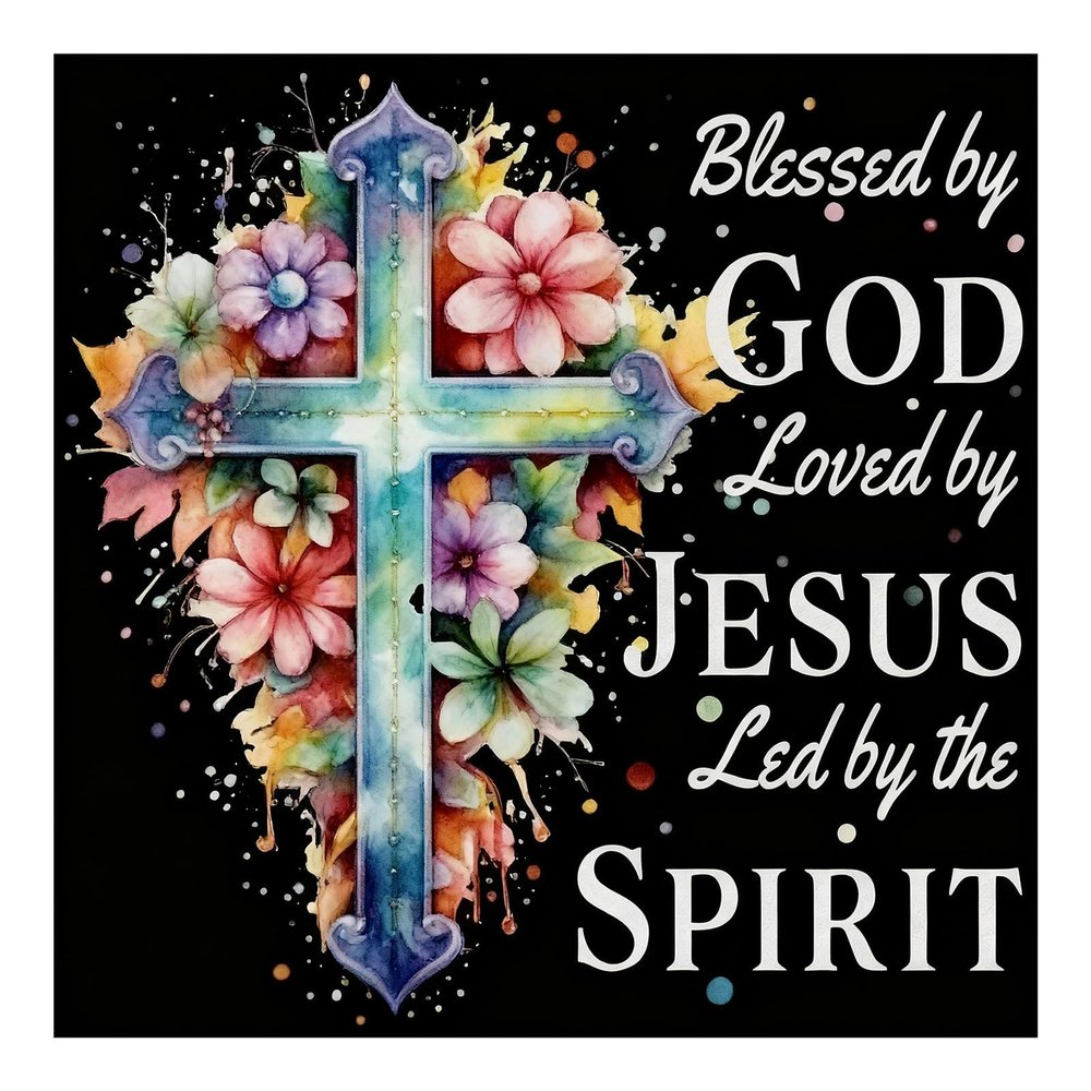 1000 Piece Jigsaw Puzzle for Adults - Floral Cross Blessed by God Loved by Jesus Art Puzzle - Christian Faith Decor - Family Game & Religious Gift