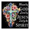 1000 Piece Jigsaw Puzzle for Adults - Floral Cross Blessed by God Loved by Jesus Art Puzzle - Christian Faith Decor - Family Game & Religious Gift view 1
