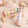 Custom Engraved Wooden Baby Rattle, Personalized Baby Rain Stick Rattle, Engraved RattleRainbow Hourglass Rattle, Gift for Kids view 4