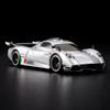 Hot Wheels RLC '21 Pagani Huayra R, Pearl Zamac Silver, 1:64 Scale Die-Cast Model with Opening Rear Clamshell, Real Riders Wheels view 2