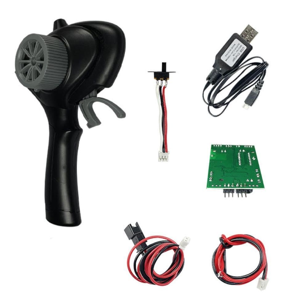 MIGHTY SCAPERS 5CH 2.4G Transmitter Remote Control Receiver Set Compatible with 1/10 1/12 1/16 1/18 Scale RC Crawler Cars and Similar Models