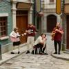 EHJRE 4 Pieces 1/64 Scale Miniature Figures Four-piece Band Tiny People view 2