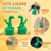 2 Pack Lizard Button Keychain, Lizard Fidget Toy, Rechargeable Sensory Toy with LED Light & Click Sound, Stress Relief Anxiety Relief Toy for Kids Adults. Desktop and Car Decoration Easy to Carry view 3