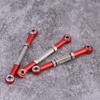 3Pcs Aluminium Alloy Front Steering Linkage Rods, Precision CNC Machined Steering Rod for FS 53633/51805 / 51806 1/10 RC Car, Anodized Upgrade Linkage with Easy (538057R red) view 3