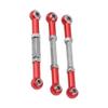 3Pcs Aluminium Alloy Front Steering Linkage Rods, Precision CNC Machined Steering Rod for FS 53633/51805 / 51806 1/10 RC Car, Anodized Upgrade Linkage with Easy (538057R red) view 4