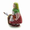AMEIYUN Retro Wind Up Toy MS501 Russian Peasant Women Nostalgic Personality Props Bar Clothing Store Furnishings Tin Toys view 4