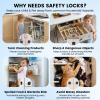 SUR-CIEL 4PCS Mini Fridge Lock with Code, Refrigerator Locks, Cabinet Locks Baby Proofing, Combination Lock for Refrigerator, Freezer, Cabinets, Drawers, Doors and Windows, NO Drilling view 2