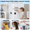SUR-CIEL 4PCS Mini Fridge Lock with Code, Refrigerator Locks, Cabinet Locks Baby Proofing, Combination Lock for Refrigerator, Freezer, Cabinets, Drawers, Doors and Windows, NO Drilling view 3